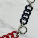 Vintage Red White Blue Chain Link Belt XS/Small (S) ✨ Photo 4