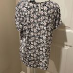 Karl Lagerfeld  Black and White Floral Blouse nwot Photo 6