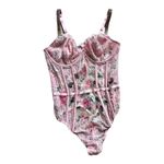 Victoria's Secret Womens  Call Me Rose Floral Rhinestone Bling Strap Bodysuit Sz L Photo 4