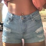 PacSun Lightwash Ripped Shorts Photo 0