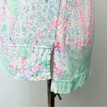 Lilly Pulitzer  Mikela Linen Tee in Minty Fresh Fan Sea XXS Photo 4
