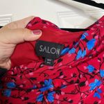 Saloni Lexie Silk Midi Dress in Scarlet Posey Size 2 Photo 3