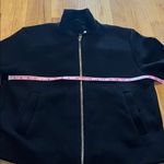 COS  Black Neoprene Full Zip Bomber Jacket Sz M Photo 3