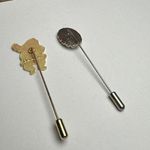 Enamel Santa Claus & Embroidered Christmas Tree Lapel Stick Pin Lot Of 2 Photo 6