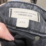 Madewell  Women's Curvy Vintage Straight Jeans 29P Black Raw Hem Photo 7