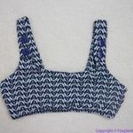 NEW Seea Free People Seea Georgia Surf Top in navy mini chevron Selene, L Blue Size L Photo 4