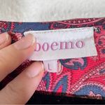 Boemo Red Paisley Tiered Boho Maxi Dress Womens L Long Sleeve Fall Peasant Size L Photo 11