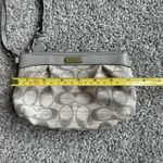 Coach  Shantung Pleated Grey‎ Wristlet Bag Silver Accents Photo 8