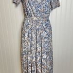 Allison Brittney  floral wrap maxi dress belted short sleeve lined size small J30 Photo 0