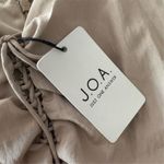 Almost Famous J.O.A. Women's Beige Lace-Up Ruched Mini Dress Size S Photo 6