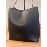 Coach Town Bucket Bag Black Pebbled Leather 9122 Gold Hardware Photo 5