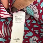 Rebecca Minkoff  Floral Smocked Peasant Blouse Tassel Tie Top Cropped Medium Boho Photo 6