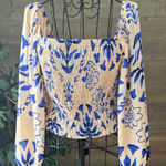 Sienna Sky  square neck, long sleeve cropped blouse Photo 0