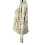 prAna  Medium Cozy Up Suncation Top Striped Long Sleeves Stretch Boat Neck Pocket Photo 4