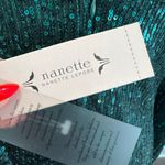 Nanette Lepore  Teal Sequin Long Sleeve Dress Photo 13