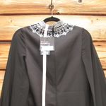 Mac Duggal  49607 Rhinestone Collar Flowy Sleeve Black Mini Dress Photo 9