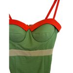 Ark & Co. Rib Contrast Bust Strappy Dress Green Large Photo 1