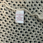 Planet Gold  Crochet Beige Open Knit Cardigan Sweater Size Small Swim Cover Up‎ Photo 4