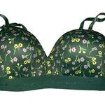 PINK - Victoria's Secret Pink brand green floral bra elastic comfort band! Photo 0