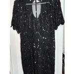 Vintage Stenay‎ Fully Beaded Floral Silk Dress Black Size 12 Cocktail READ DES. Photo 1