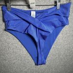 Aerie Large High Cut Cheeky Swim Bikini Bottom Blue Summer NWT Bathing Suit Photo 3