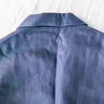 Ralph Lauren  Black Label Vintage Blue Linen Blazer Jacket Womens 8 Photo 6