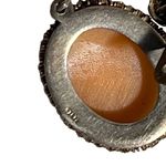 Antique German 800 Silver Cameo Pendent & Clip On Earrings Set Silver Photo 8