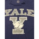 Hybrid Apparel Yale University Bulldog Navy Blue T Shirt Rounded Hem Short Sleeves Size L Photo 1
