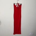Babyboo Alondra Maxi Red Dress Cutout Halter Cutout Tie Dress Womens Size M Size M Photo 8
