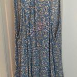 Mossimo Supply Co Blue Floral Adjustable String Tank Top Photo 1