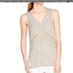 White House | Black Market WHBM S/L Stitchy Tank in Pearl Dust sz xs EUC Photo 2