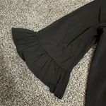 Bob Mackie New  Wearable Art Black Ruffled Cardigan with Floral Print Tank Top M Photo 6