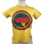 Aviator Nation Yellow Austin TX Crewneck Short Sleeve Graohic T-Shirt Top Sz XS Photo 0