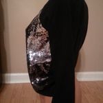 Victoria's Secret PINK Bling Crew Sweatshirt Size Small New Black Silver Sequins Photo 6