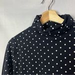 Liz Claiborne Petite Black & White Polka Turtleneck Long Sleeve Top XLP Photo 2