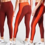 Athleta Red Orange Ultimate Colorblock Tight 7/8 Legging Size Small Photo 9