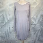 Reiss  Beige Jersey Long Sleeve Draped Back Dress‎ Photo 0