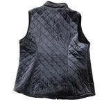 Chico's Chico’s Velvet Quilted Vest Sz. 1/M Purple Zip Up lined Lightweight Cozy Winter Photo 2