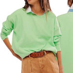 Free People Luna Pullover Sweater Women's Small Kiwi Candy Knit Oversized NWT Photo 1