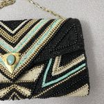 Mary Frances Beaded Handbag Purse Black Chain Strap Arrowhead Gem Embellish EUC Photo 4