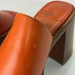Jeffrey Campbell Anthropologie Women's Orange Honey Leather Platform Mules 7.5 Photo 10