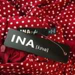 INA Dress Rockabilly A Line High Neck Sleeveless Polka Dot Red White S Photo 2