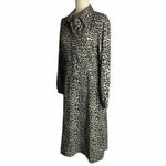 Buttons Spirit of Grace Cheetah Print Shirt Dress M White Black Long Sleeve NEW Photo 3