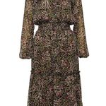 MISA Los Angeles Laysi Floral Midi Cottagecore Chiffon Breezy Dress NWT M $395 Photo 2