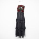 Adrianna Papell  - Rose Beaded Velvet Tulle Fit & Flare Dress Photo 5