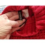 H&M Divided  Womens Red Velvet Yarn Crop Sweater Long Sleeve Mock Neck Top Sz S Photo 5