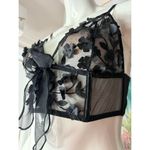 Victoria's Secret Victoria’s Secret Black Floral Sheer Mesh Dream Angels Triangle Bralette XL Photo 5
