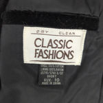 Ladies' Vintage Black Velvet Blazer Size 10 Short Photo 1