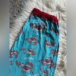 Lightweight cropped cotton pajama pants Blue Photo 2