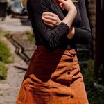 Brown Corduroy Skirt Size XS Photo 3